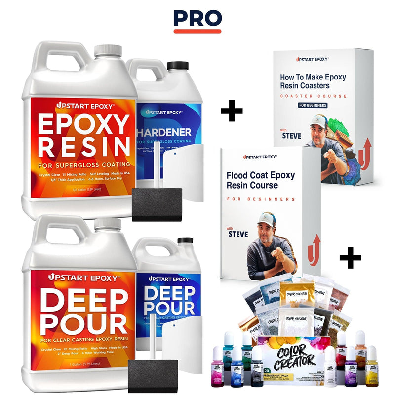 Upstart Epoxy Epoxy Resin Pro Bundle Upstart Epoxy, Colors and Course Bundles