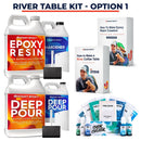 Upstart Epoxy Resin Kits River Table Kit (Small Option 1) Upstart Epoxy River Table Bundle Kits - Epoxy, Colors & Course