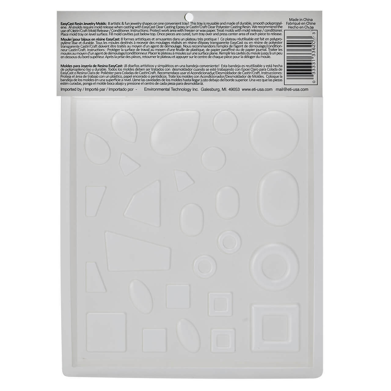 EasyCast Resin Jewelry Molds (8 shapes)